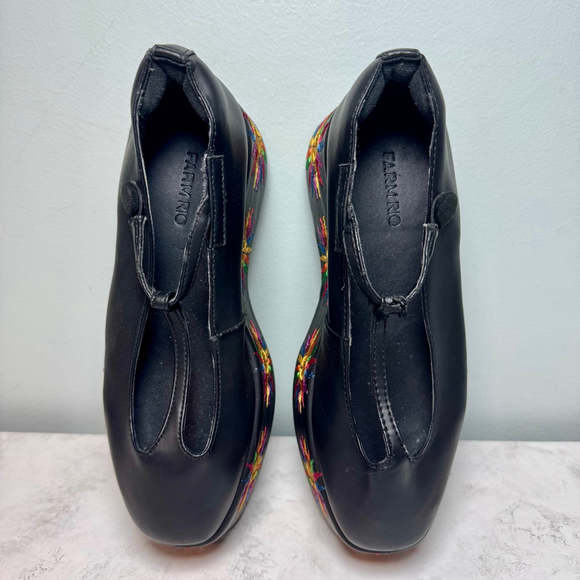 Farm Rio Ballerina Platform Mary Jane Shoes 7.5 Embroidered Sunshine - Picture 2 of 15